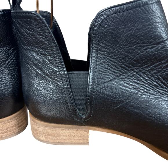Nine West Nesrin Black Pebble Leather Ankle Boots Booties Chelsea Shoes sz 9 M - Picture 3 of 16
